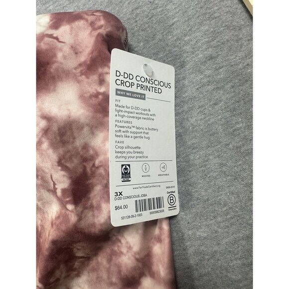 Athleta Conscious Crop Printed D-DD-Tawny Rose-Size 3X-NWT - Picture 4 of 8